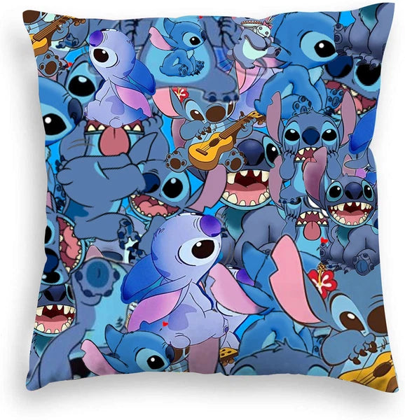 Lilo Stitch 3D Cushion Cover Throw Pillow Case Home Sofa Bed Decor Gift 45*45CM