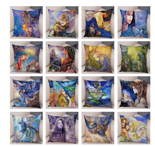 Forest Elf Cushion Cover Decor Colorful Fantasy Pillow Case for Sofa Car Room
