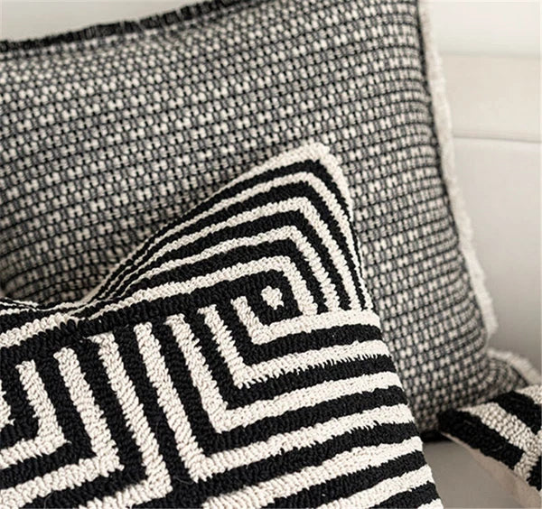 20x20in Cotton Fabric Throw Pillow Cover Sofa Bed Cushion Cover Case Home Decor