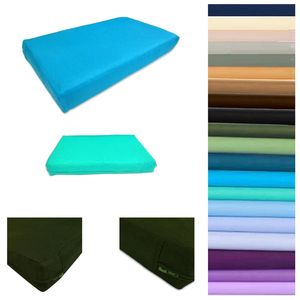 Box Square Shape Cover*100% Pure Cotton bed Soft Fine Cushion Case Custom Size