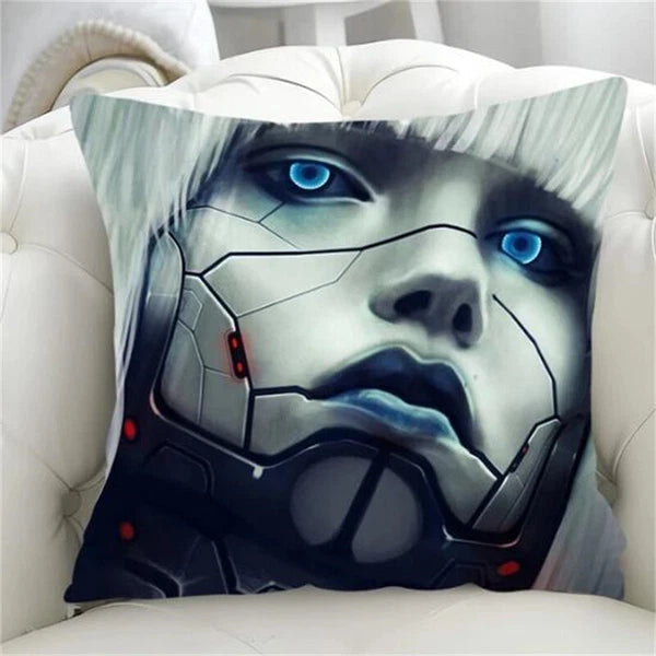 Robot Pillow Cover Pillowcase Decorative for Chair Cushion Fall Short Plush Sofa