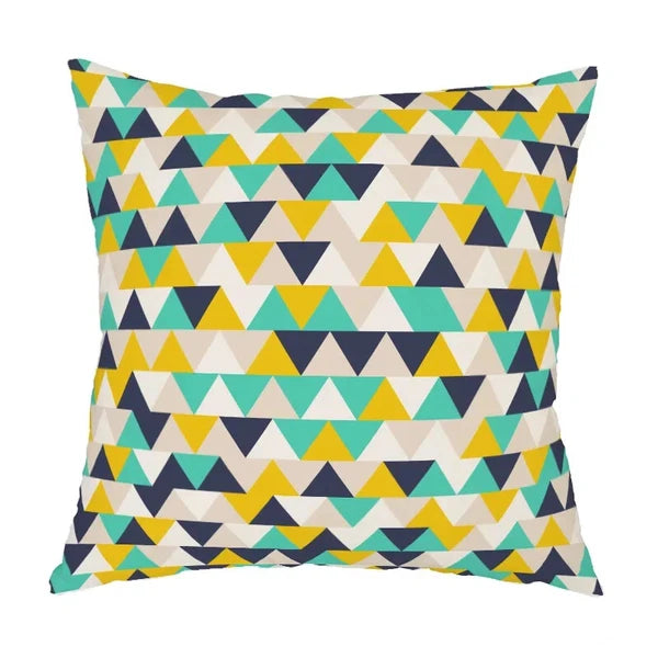 Geometric Pattern Peach Skin Plush Pillowcase for Sofa Chair Bed Pillow Cover