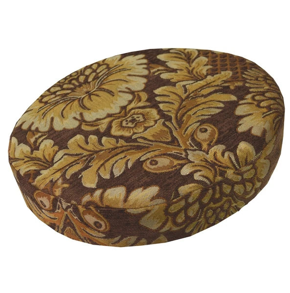 We57 - Brown Big Peony Flower Leaf Bolster Case/Pillow/Sofa Seat Cushion Cover