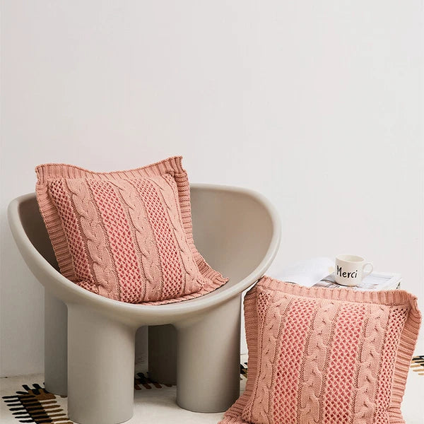 45*45cm Square Knitted Pillowcase Throw Waist Cushion Covers Sofa Bed Home Decor