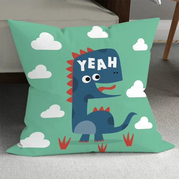 Home Room Gift Sofa Bed Chair Pillowcase Cartoon Dinosaur Pillowcase Cute