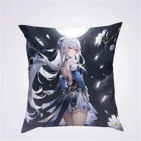 Anime Cartoon Honkai Star Rail Print Cushion Cover Sofa Home Decor Pillowcase