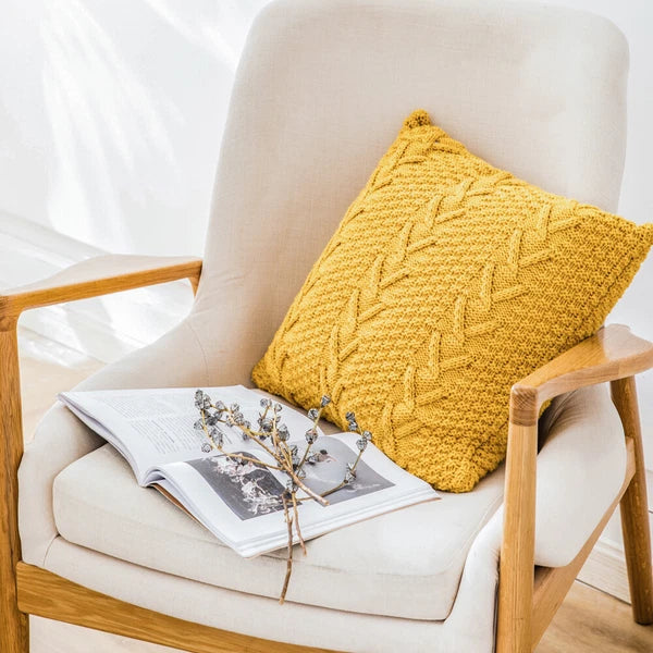 Home Sofa Bed Pillowcase Crochet Knitted Fashion Decor Waist Throw Cushion Cover
