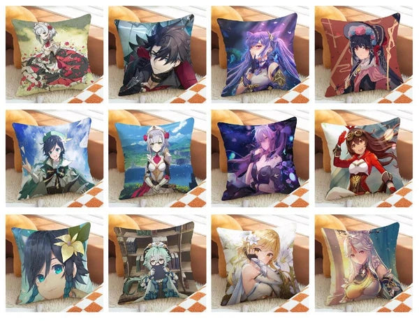 Genshin Impact Decor Cushion Cover Pilow Cases Cushion Home Decor Car Sofa