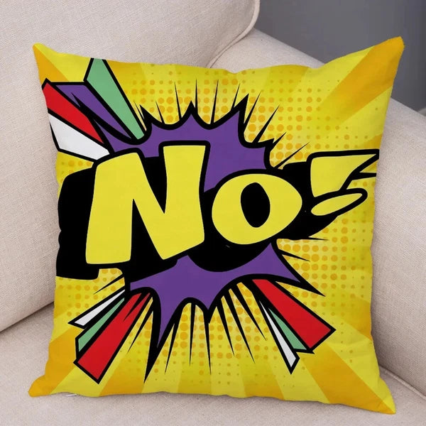 Pop Art Cushion Cover Polyester Cotton Pillowcase Sofa Chair Bed Pillow Cover
