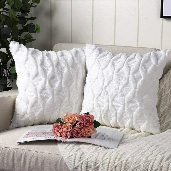 Throw Pillow Cushion Cover Decor Fur Remove Sofa Plush Case Home Fluffy Soft Bed