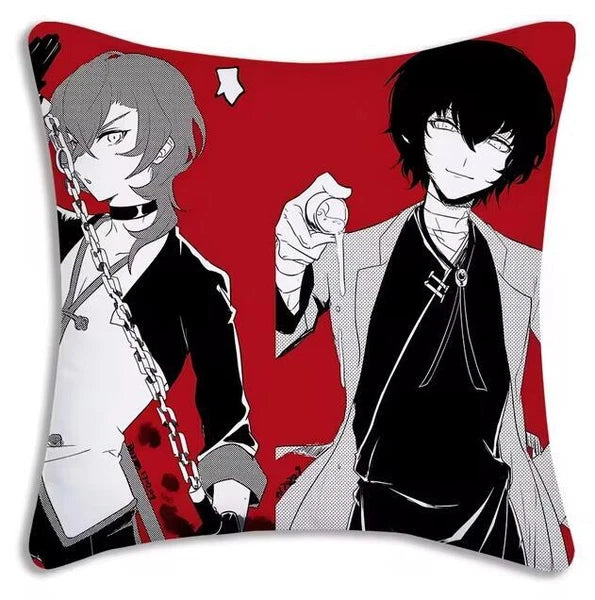 Bungou Stray Dogs Pillow Covers Sofa Decorative Home Printing Cute Cushion Cover