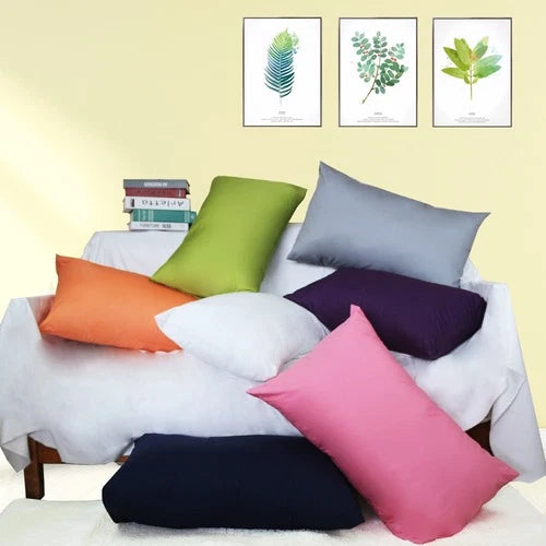 Cotton Pillowcase Twill Plain Long Pillowcase 50x70 Large Size Sofa Bed Cushion