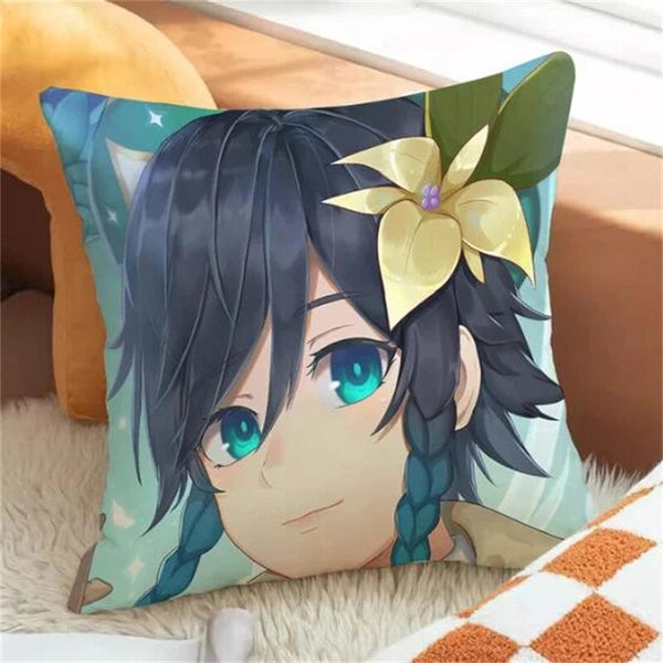 Genshin Impact Decor Cushion Cover Pilow Cases Cushion Home Decor Car Sofa