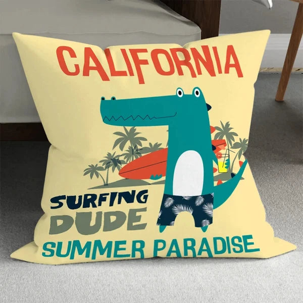 Home Room Gift Sofa Bed Chair Pillowcase Cartoon Dinosaur Pillowcase Cute