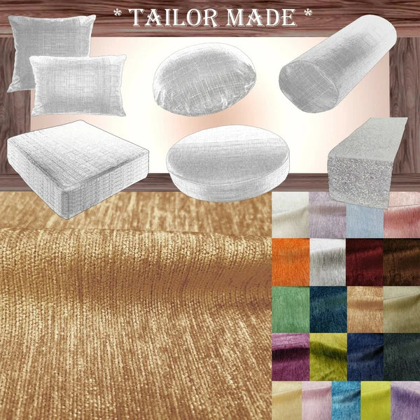 Wn15 Khaki Tan Chenille Sofa Seat Patio Bench Box Cushion Bolster Cover/Runner