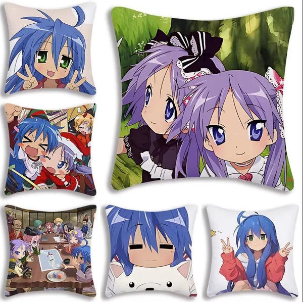 Kawaii Lucky Star Pillow Covers Cartoon Sofa Decor Home Printing Cushion Cover