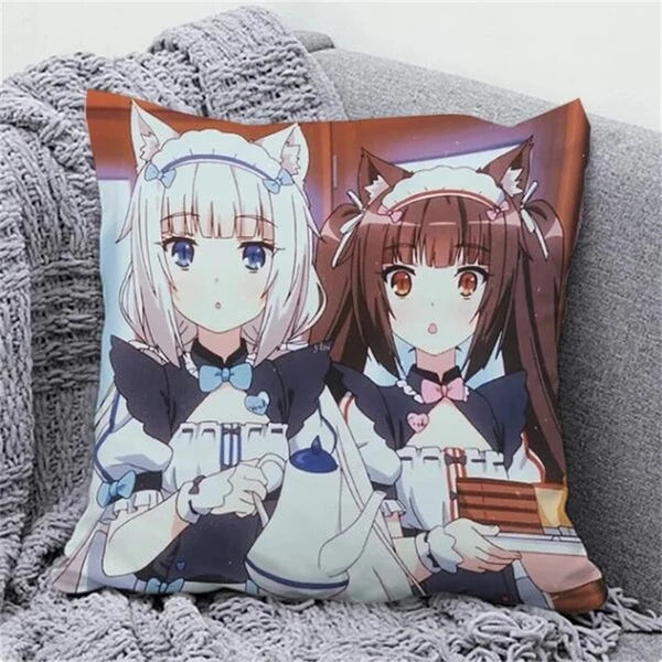 NekoPara Anime Pillow Cover Fall Decor Sofa Cushions Cushion Covers Pillowcase