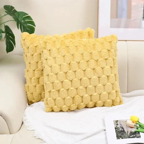 Plush Cushion Cover on Sofa Bed Room Decor Beauty Decoration Pillowcase