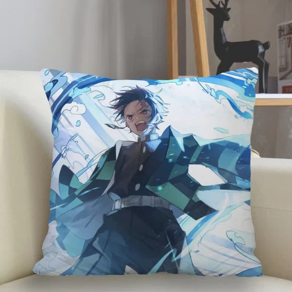 45X45Cm Polyester Demon Slayer Pillowcase Sofa Decoration Cushion Cover Home Dec