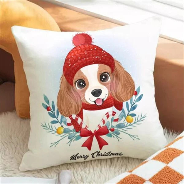 Cartoon Dog Pillowcases for Cushion Cover Car Decoration Sofa Cushion Fall Decor