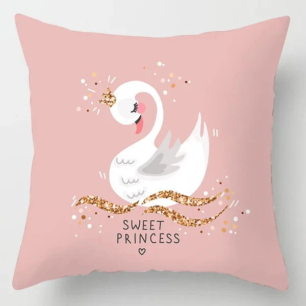 Pink Feather Pillowcase Decorative Sofa Cushion Case Bed Pillow Cover Home Decor