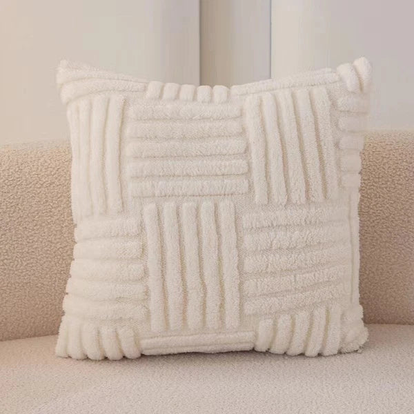 43CM x 43CM Fluffy Faux Soft Plush Pillow Case Cover Cushion Home Bed Sofa Decor