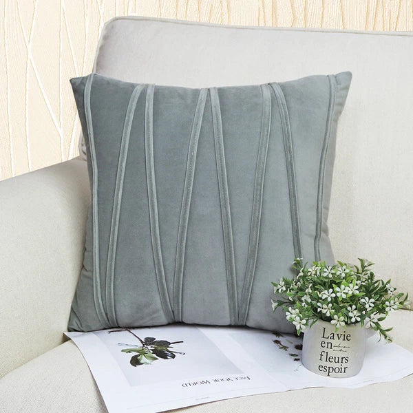 Soft Velvet Striped Decorative Pillows Throw Pillow Cover Cases Home Sofa Seat
