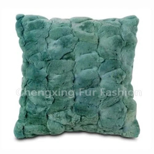 Rabbit Fur Patchwork Sofa Cushion Covers  Pillow Cover No Stuffing