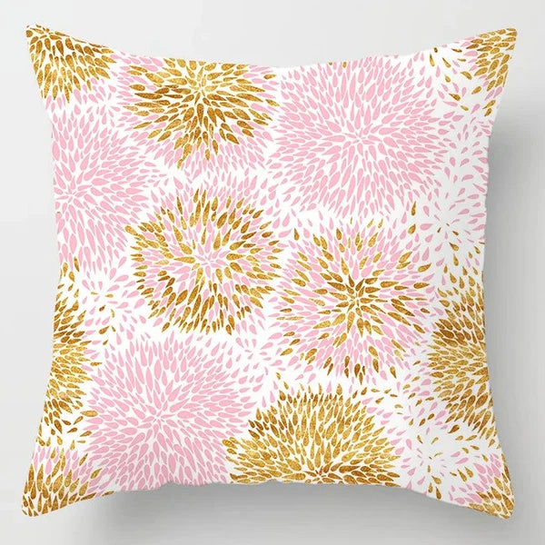 Pink Feather Pillowcase Decorative Sofa Cushion Case Bed Pillow Cover Home Decor