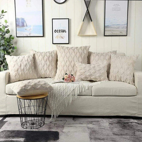 Throw Pillow Cushion Cover Decor Fur Remove Sofa Plush Case Home Fluffy Soft Bed