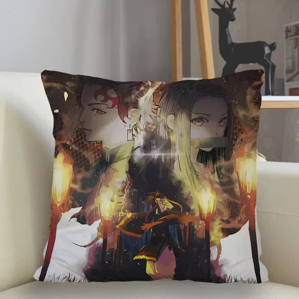45X45Cm Polyester Demon Slayer Pillowcase Sofa Decoration Cushion Cover Home Dec