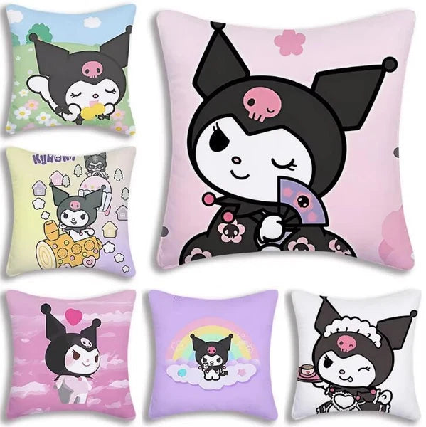 Kuromi Cartoon Pillow Covers Cartoon Sofa Decor Home Print Cute Cushion Cover
