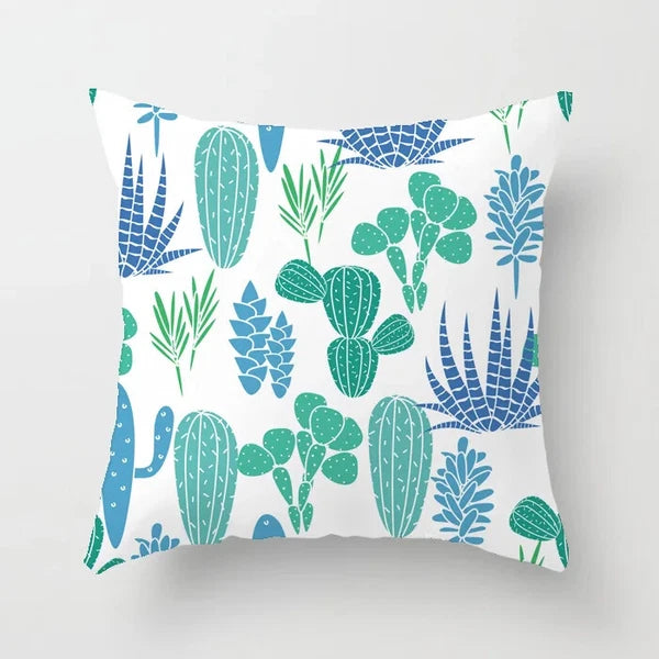 Cactus Succulent Plants Pillowcase Decor Sofa Cushion Case Bed Pillow Cover