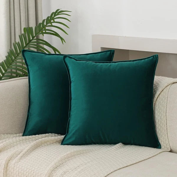 Throw Pillow Covers Pack of 2 Soft Decorative Square Cushion Covers for Couch