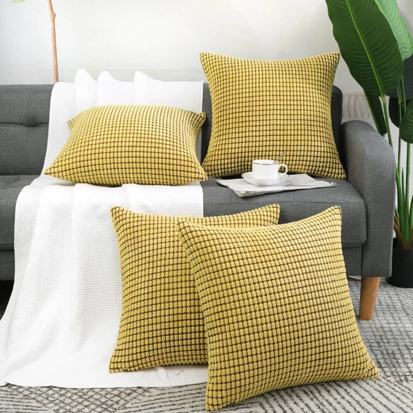 Set of 4 Throw Pillow Cases Cover Pillowcase Cushion Covers Home Sofa Bed