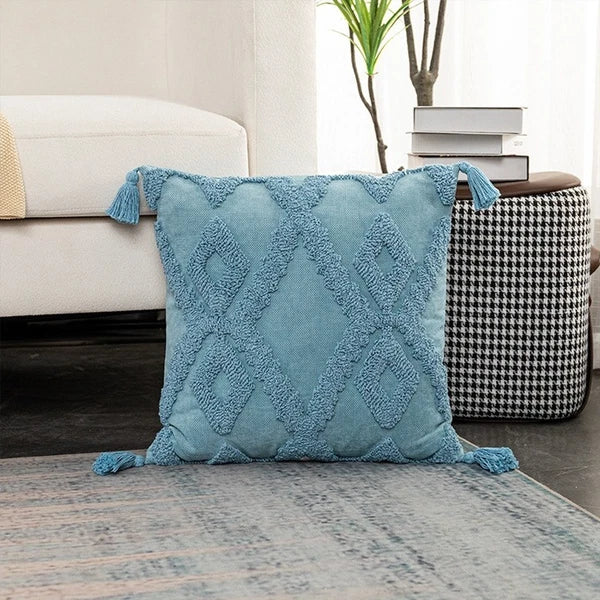 1PC Moroccan Cushion Cover Embroidered Tufted Pillow Case for Bedroom Sofa Decor