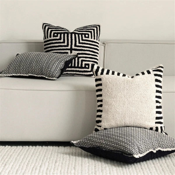 20x20in Cotton Fabric Throw Pillow Cover Sofa Bed Cushion Cover Case Home Decor