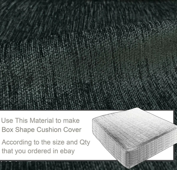 Wn21 Dark Gray Chenille Sofa Seat Patio Bench Box Cushion Bolster Cover/Runner