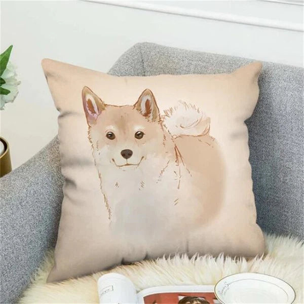 Shiba Inu Pillow Cover Decorative for Bed Pillowcase Fall Decor Car Sofa Cushion