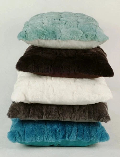 Rabbit Fur Patchwork Sofa Cushion Covers  Pillow Cover No Stuffing