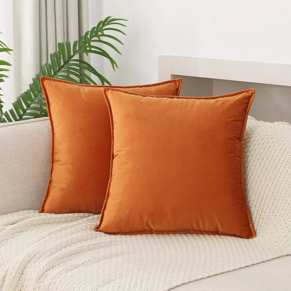 Throw Pillow Covers Pack of 2 Soft Decorative Square Cushion Covers for Couch