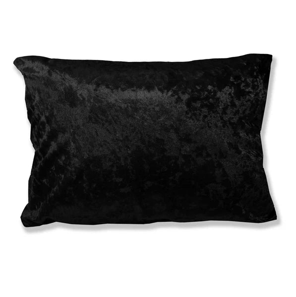 Mv36 Black Crushed Velvet Sofa Seat Patio Bench Box Cushion Bolster Cover/Runner