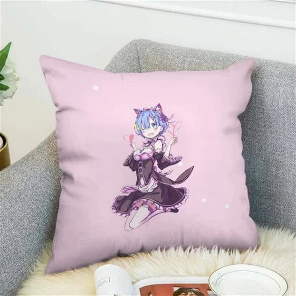 Anime REM Decorative Pillows Covers Cushion Cover Pillowcase Home Decor Sofa