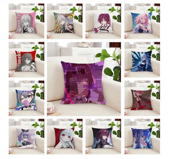Silver Wolf Kafka Sofa Cushion Covers Honkai Star Rail Pillowcase House Decor