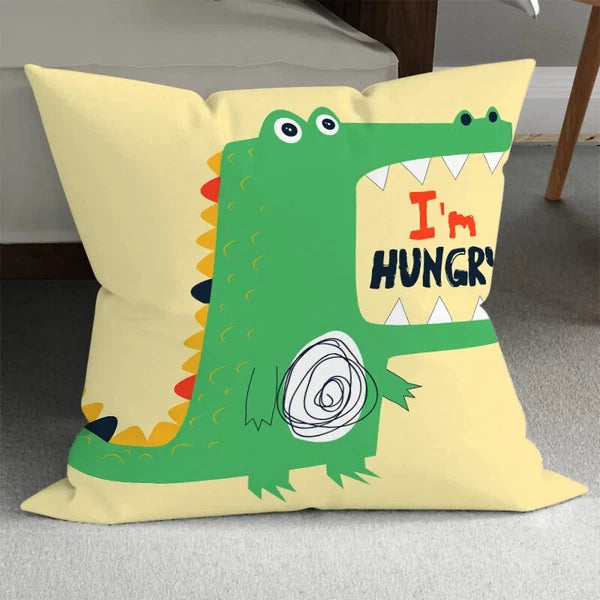 Home Room Gift Sofa Bed Chair Pillowcase Cartoon Dinosaur Pillowcase Cute
