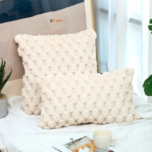 Plush Cushion Cover on Sofa Bed Room Decor Beauty Decoration Pillowcase
