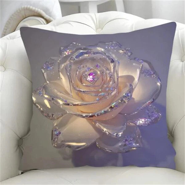Decorative for Rose Chair Cushion Cover Pillowcase Lounge Chair Short Plush Sofa
