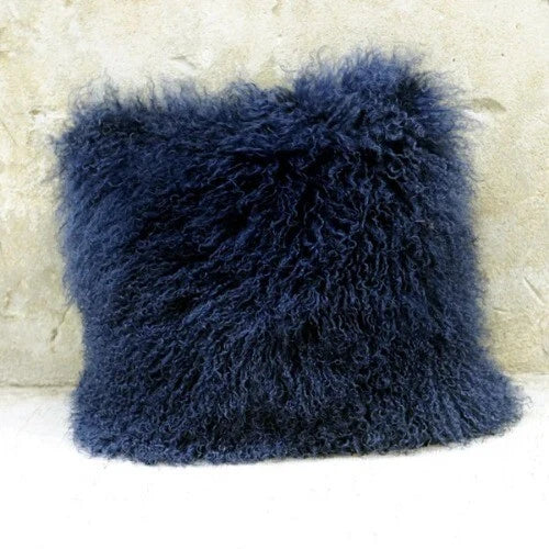 Mongolian Lamb Fur Cushion Cover, Sofa Pillow Cover Home Decoration No Stuffing
