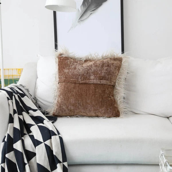 Furry Shaggy Pillow Cover Sofa Cushion Covers Pillowcases Bed Throw Home Decor