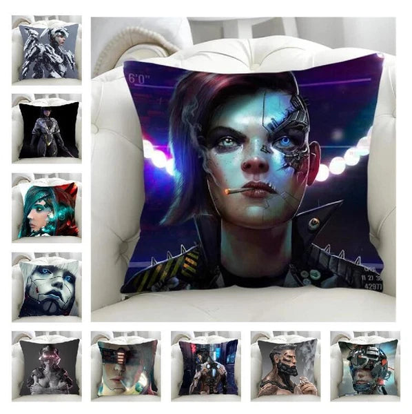 Robot Pillow Cover Pillowcase Decorative for Chair Cushion Fall Short Plush Sofa